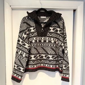 Anthropologie oversized quarter zip sweater
